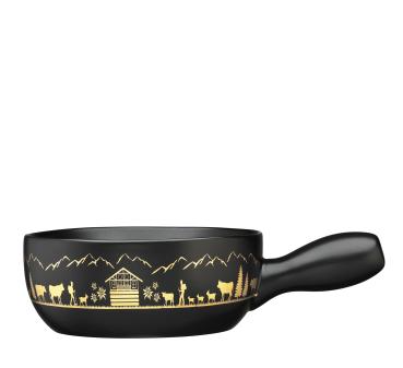 Spring Käsefondue-Garnitur MONTANA schwarz/gold 22 cm